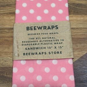 Pink Polka Dot Beeswax Food Wrap